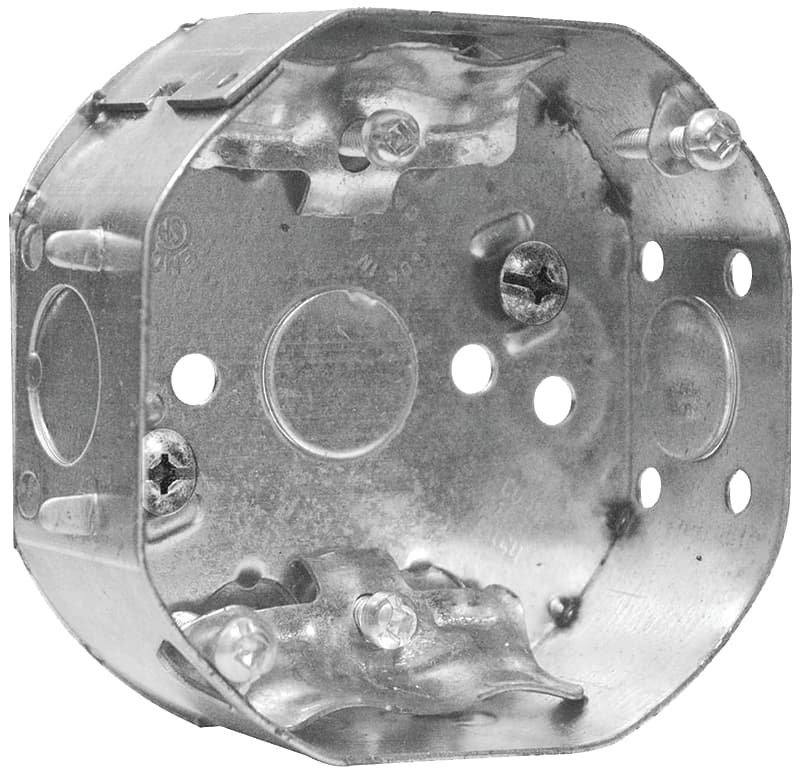 Tradeselect 54151LVP4 Octagonal Box, 4 in OAW, 1-1/2 in OAD, 4 in OAH, 3 -Knockout, Metal Housing Material – image 1