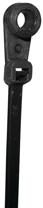 Tradeselect CTH67WP100 Cable Tie-Mount, 1.46 in Max Bundle Dia, Nylon, Black – image 1