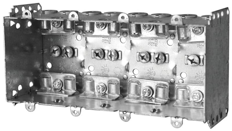 Hubbell 2104LLEU4BAR Device Box, 4-Gang, Metal – image 1