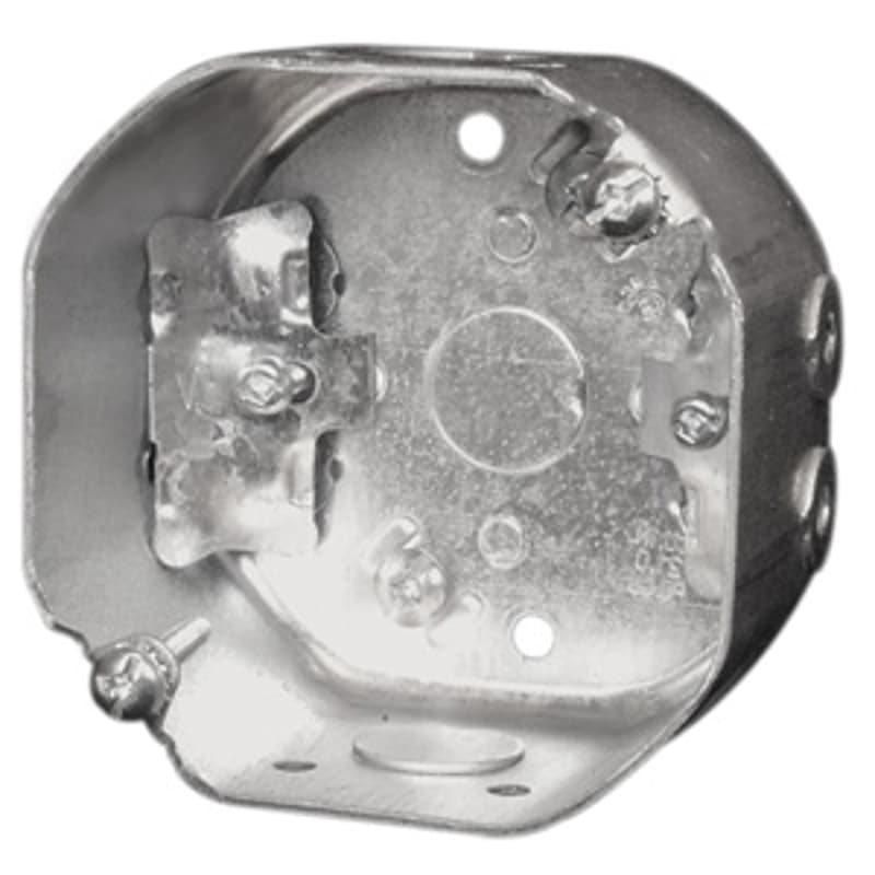 Tradeselect 54171LBAR Octagonal Box, 4 in OAW, 2-1/8 in OAD, 4 in OAH, 3 -Knockout, Metal Housing Material – image 1