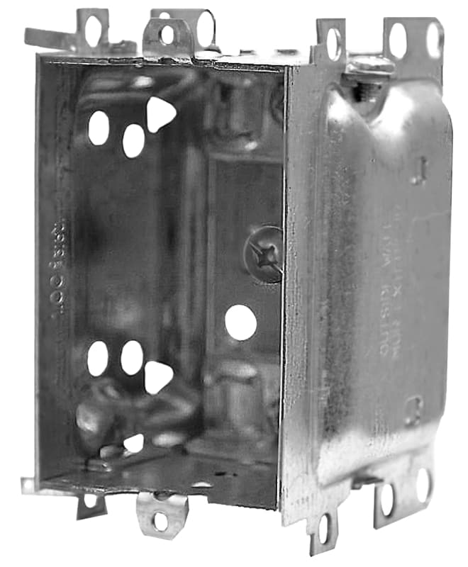 Hubbell 1304LHUBAR Device Box, 1-Gang, Metal – image 1