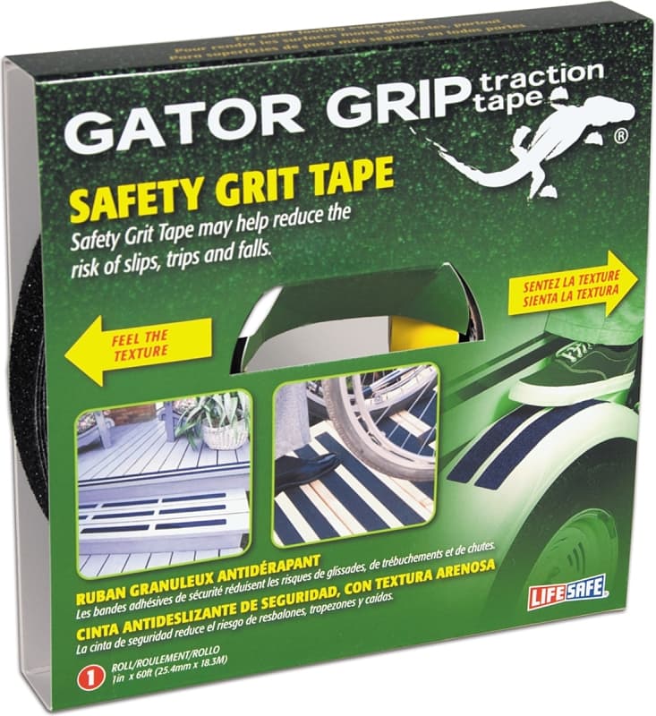 Incom RE141 Traction Tape, 60 ft L, 1 in W, PVC Backing, Black – image 1