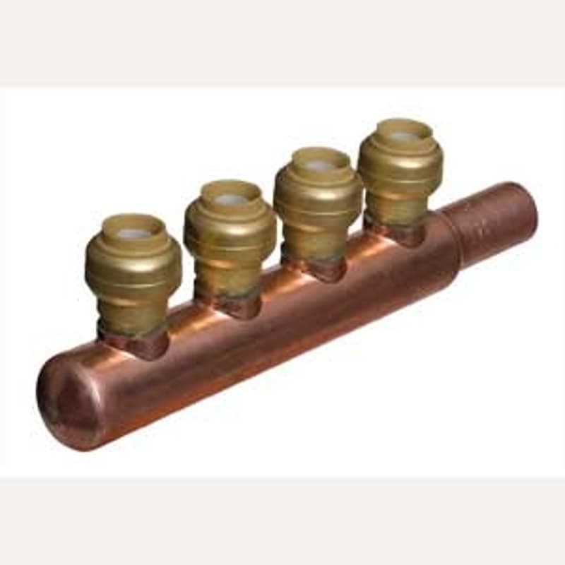 SharkBite 22996LF Manifold System, 3/4 in Inlet, 3-Outlet, 1/2 in Outlet, 200 psi Pressure – image 1