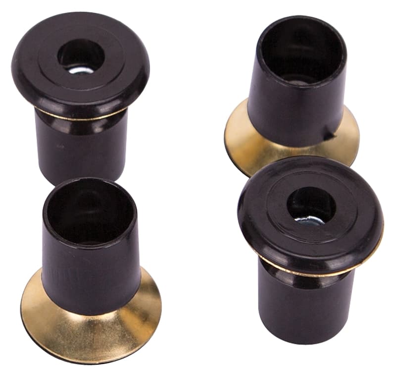 ProSource FE-51142-PS Furniture Slide Glide, PE/Steel, Black, Brass, 1-1/8 x 1-1/4 x 1-1/8 in Dimensions – image 1