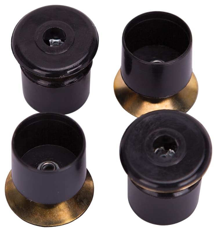ProSource FE-51145-PS Furniture Slide Glide, PE/Steel, Black, Brass, 1-3/8 x 1-3/ x 1-3/8 in Dimensions – image 1