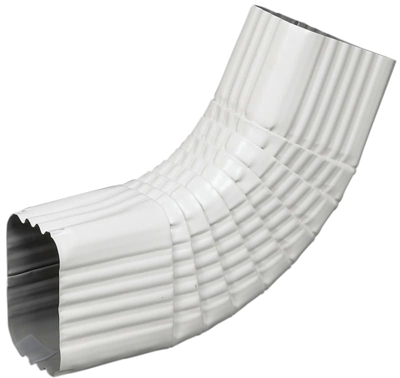 Amerimax 47265 Gutter Side Elbow, Aluminum, White – image 1