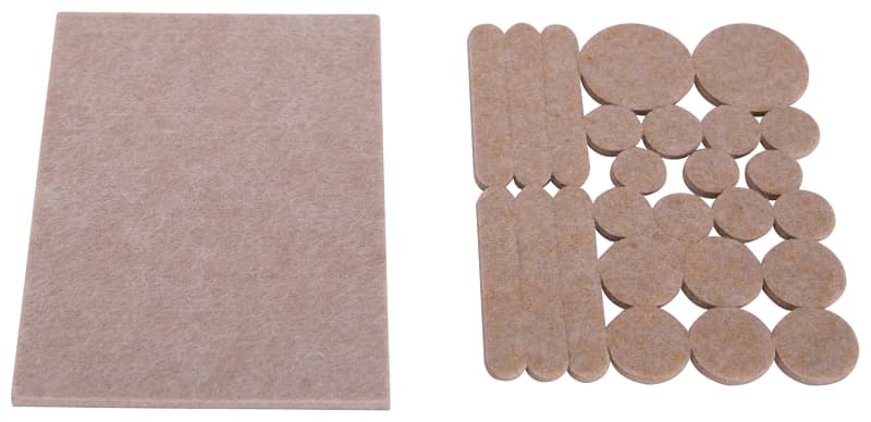 ProSource FE-50209-PS Furniture Pad, Felt Cloth, Beige, 4-1/2 x 6, 1/2, 1, 5/8, 3/4 and 2-3/4 x 1/2 in Dia – image 1