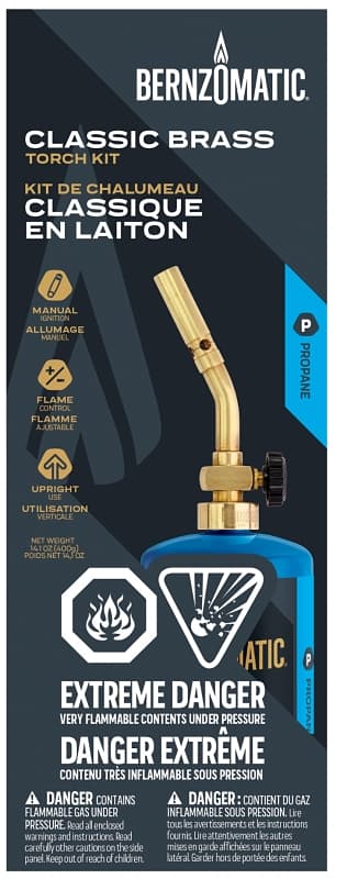 BernzOmatic UL100 CAN Torch Kit, Brass – image 1