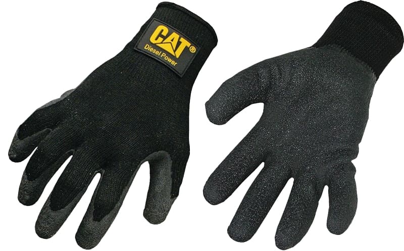Cat CAT017400J Protective Gloves, Jumbo, Knit Wrist Cuff, Cotton/Polyester, Black – image 1