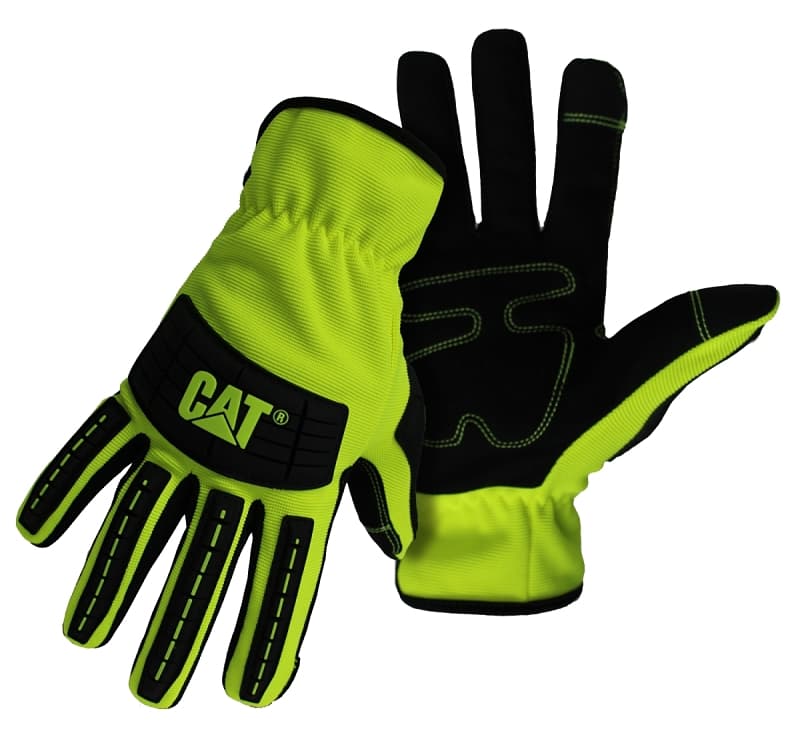 Cat CAT012250L Utility Gloves, Men's, L, Open Cuff, Spandex, Green – image 1