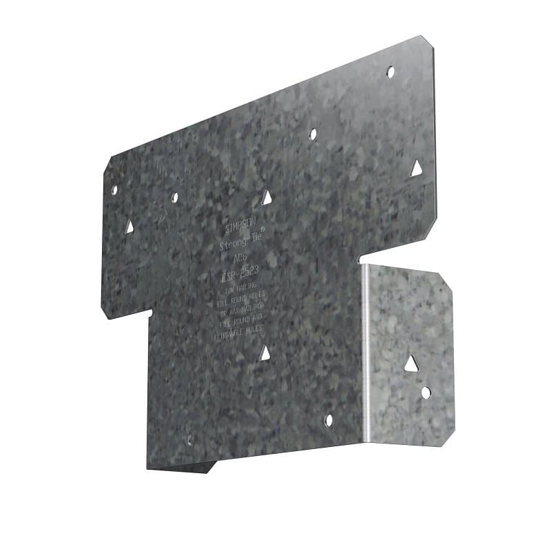 Simpson Strong-Tie AC AC6Z Post Cap, 6 x 6 in Post/Joist, Steel, ZMAX – image 1
