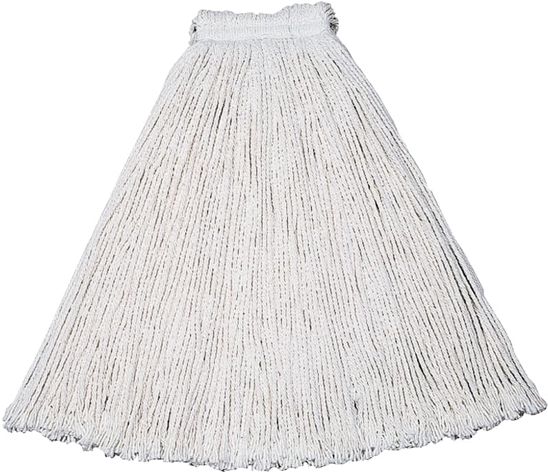 Rubbermaid FGV11700 WH00 Wet Mop Head, 1 in Headband, Cotton, White – image 1