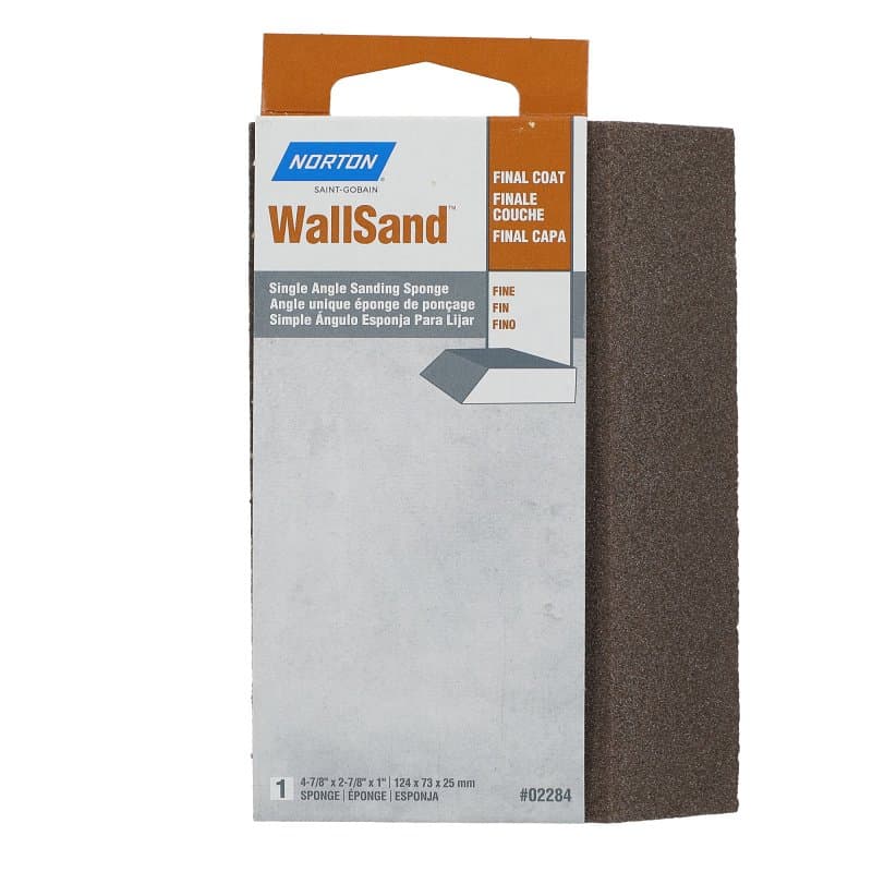 Norton WallSand 02284 Sanding Sponge, 4-7/8 in L, 2-7/8 in W, Fine – image 1