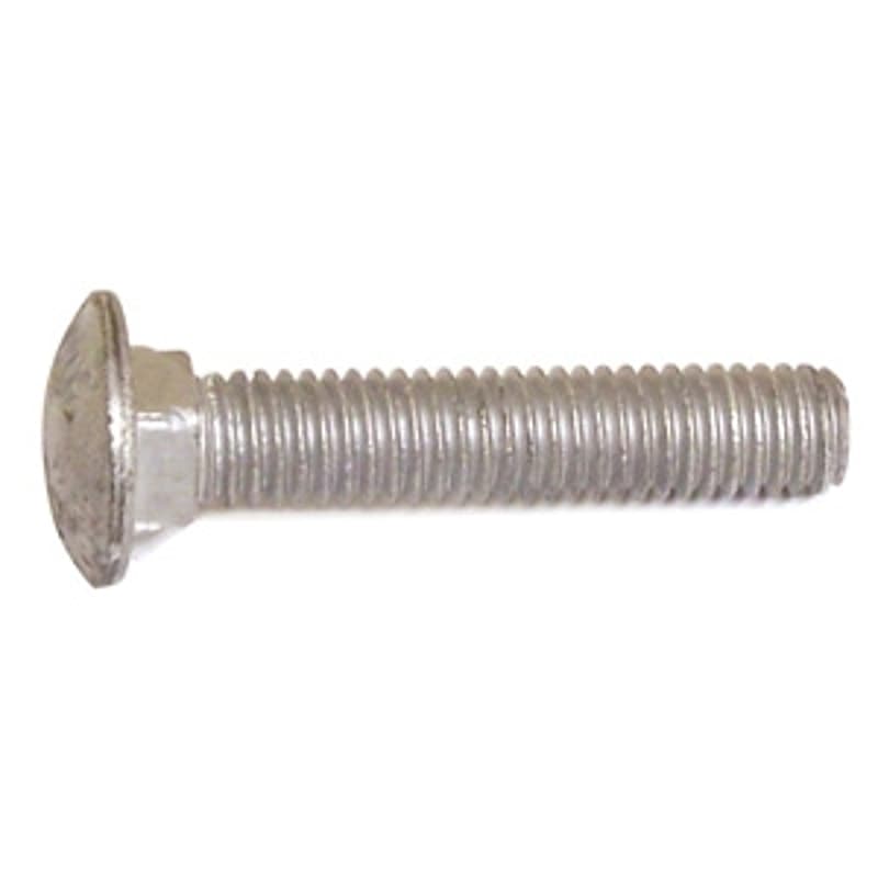Reliable CBHDG127CT Carriage Bolt, 1/2-13 Thread, Coarse Thread, 7 in OAL, Galvanized Steel, A Grade – image 1