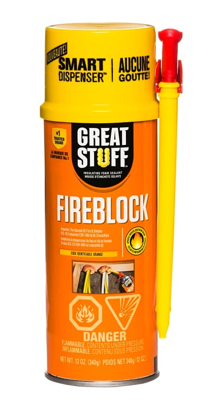 Great Stuff 99112820 Insulating Foam Sealant, Orange, 8 hr Functional Cure, 40 to 100 deg F, 12 oz – image 1