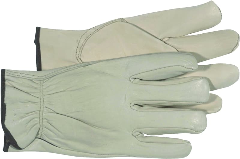Boss 4068M Gloves, M, Keystone Thumb, Open, Shirred Elastic Back Cuff, Leather, Natural – image 1
