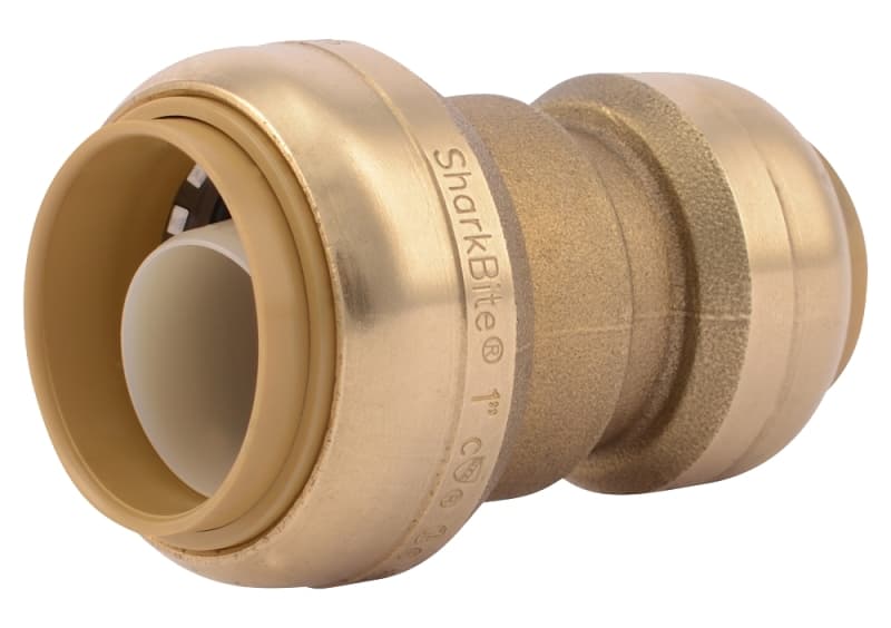 SharkBite U060LFA Tube Coupling, 1 x 3/4 in, Brass, 200 psi Pressure – image 1