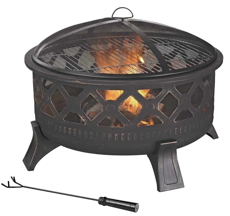 Seasonal Trends KLF-150509 Fire Pit, 32 in OAW, 32 in OAD, 22-3/4 in OAH, Round, Steel – image 1