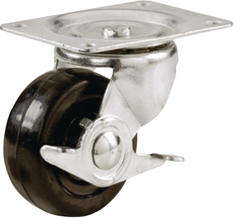 Shepherd Hardware 9509 Swivel Caster, 2 in Dia Wheel, 7/8 in W Wheel, Rubber Wheel, 90 lb – image 1