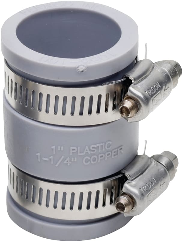 Fernco P1056-100 Flexible Coupling, 1 in, PVC, SCH 40 Schedule, 4.3 psi Pressure – image 1