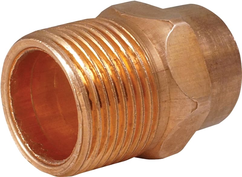 Elkhart Products 104 Series 30342 Pipe Adapter, 1 in, Sweat x MNPT, Copper – image 1