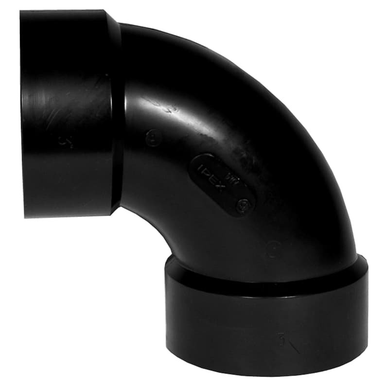 IPEX 027123 Pipe Elbow, 3 in, Hub, 90 deg Angle, ABS, SCH 40 Schedule – image 1