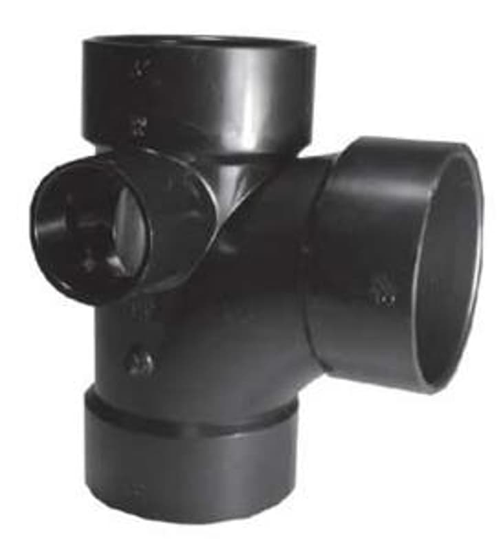 IPEX 027071 Sanitary Pipe Tee, 3 x 3 x 3 x 1-1/2 in, Hub x LSI, ABS DWV, SCH 40 Schedule – image 1
