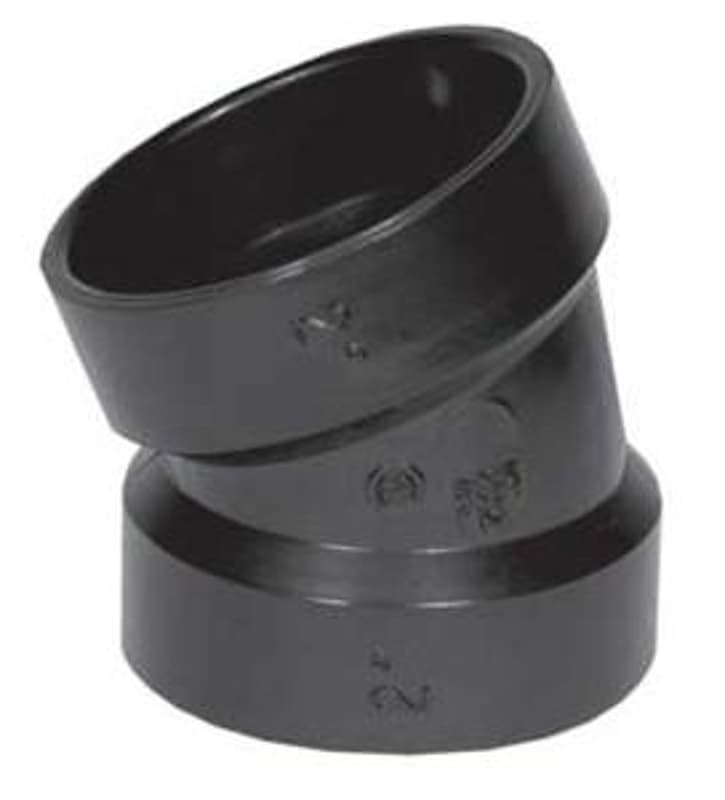 IPEX Drainway Series 027250 Pipe Elbow, 1-1/4 in, Hub, 22.5 deg Angle, ABS, SCH 40 Schedule – image 1