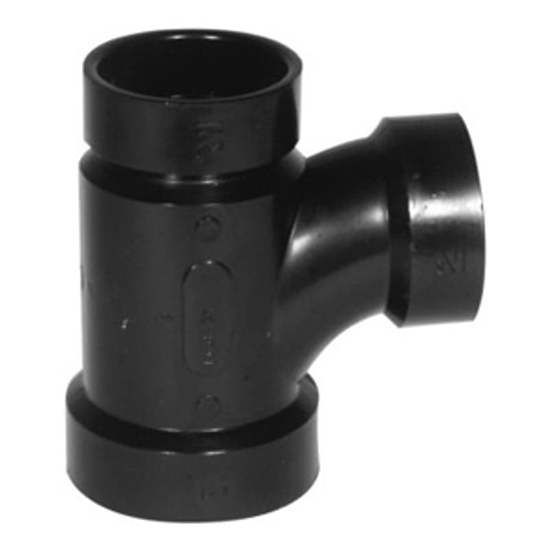 IPEX 027058 Sanitary Pipe Tee, 2 x 1-1/2 x 1-1/2 in, Hub, ABS, SCH 40 Schedule – image 1