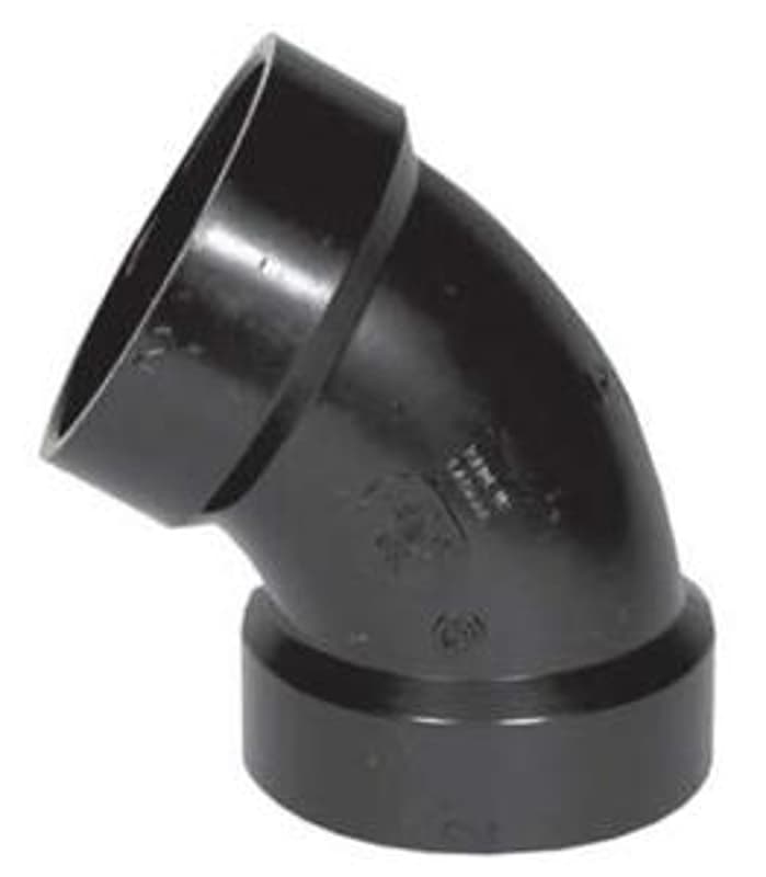 IPEX 027261 Pipe Elbow, 1-1/2 in, Hub, 60 deg Angle, ABS, SCH 40 Schedule – image 1