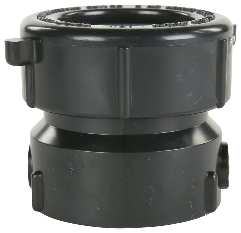 IPEX 027988 Pipe Adapter, 1-1/2 x 1-1/4 in, FPT x MPT, ABS, Black – image 1