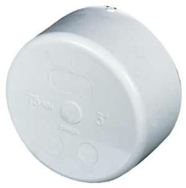 IPEX 040959 Sewer and Drain Pipe Cap, 4 in, Hub, PVC – image 1