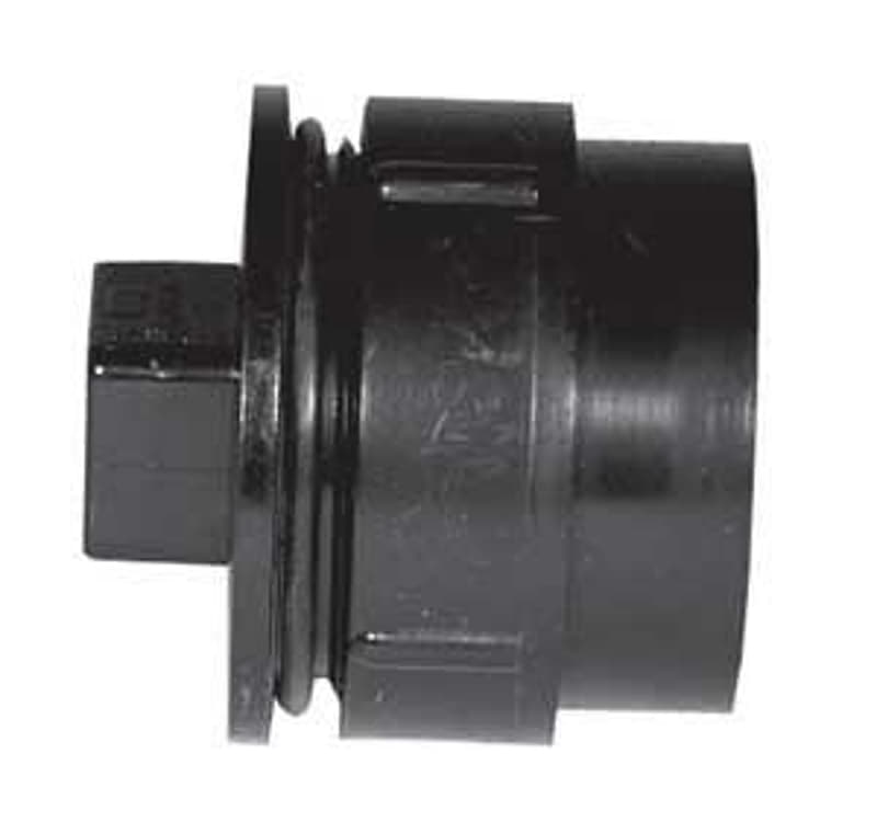 IPEX 027707 Cleanout Adapter with Plug, 2 in, Spigot x FPT, Black, SCH 40 Schedule – image 1