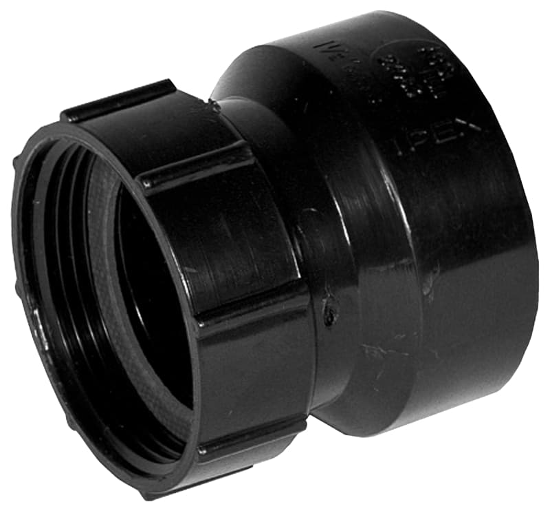 IPEX 027983 Swivel Nut, 1-1/2 in, Hub, ABS, Black – image 1