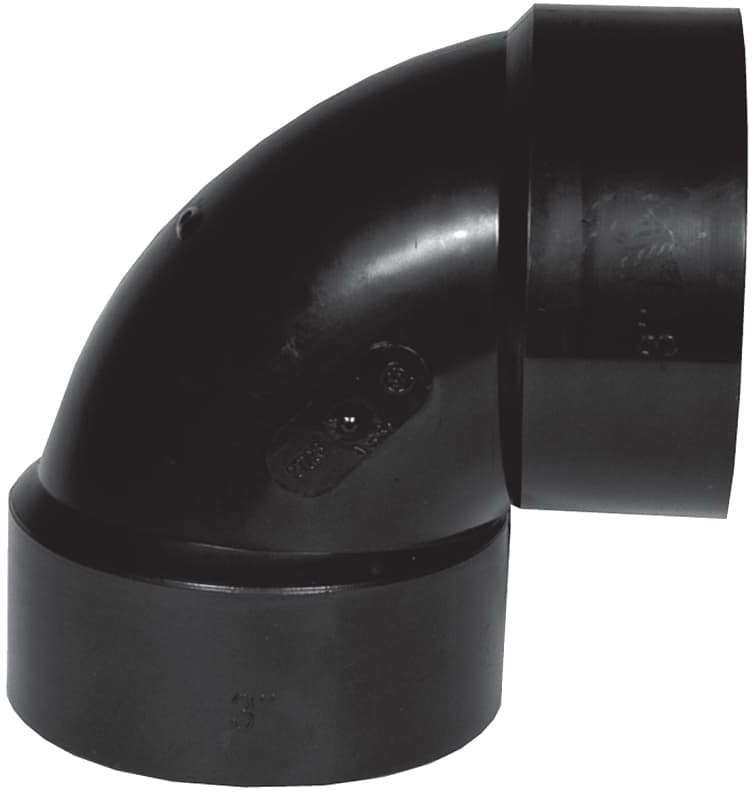 IPEX 027122 Pipe Elbow, 2 in, Hub, 90 deg Angle, ABS, SCH 40 Schedule – image 1