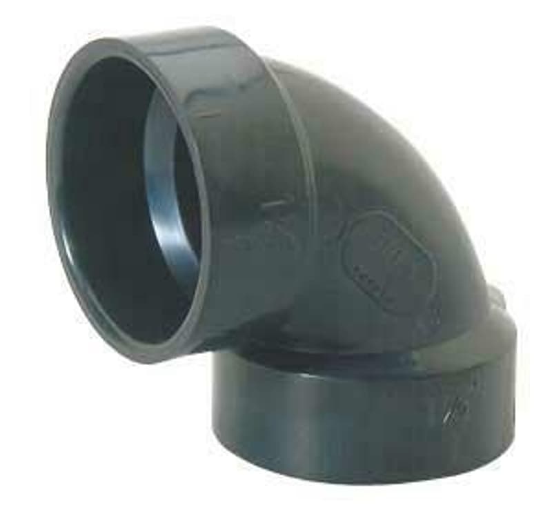 IPEX 027134 Pipe Elbow, 4 in, Hub, 90 deg Angle, ABS, SCH 40 Schedule – image 1