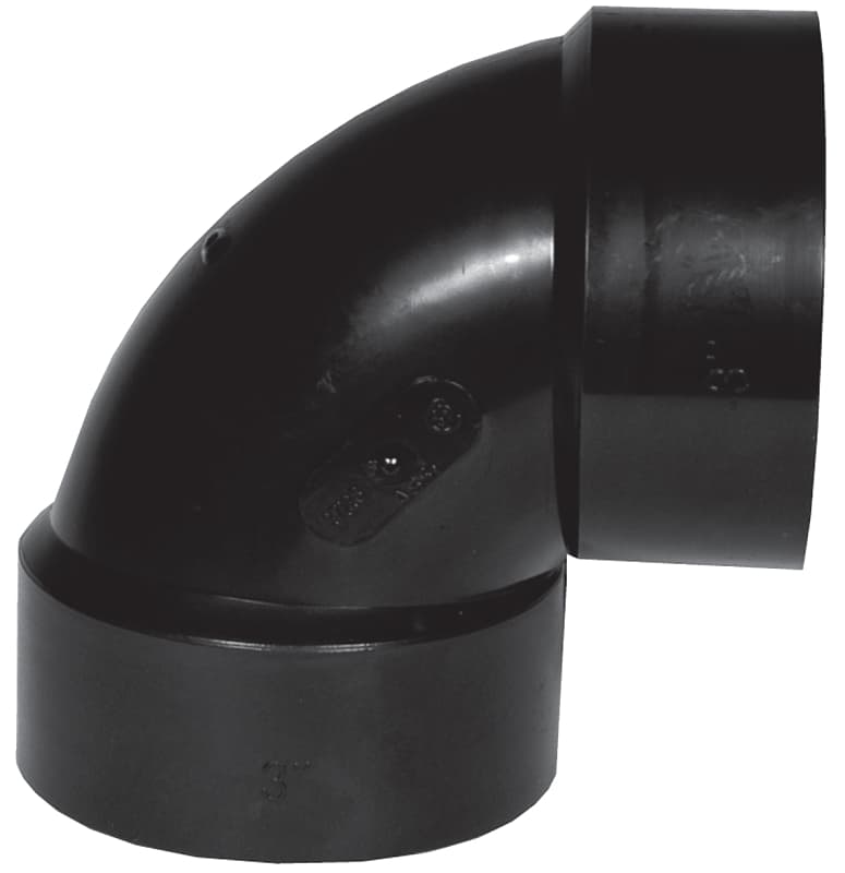 IPEX 027121 Pipe Elbow, 1-1/2 in, Hub, 90 deg Angle, ABS, SCH 40 Schedule – image 1