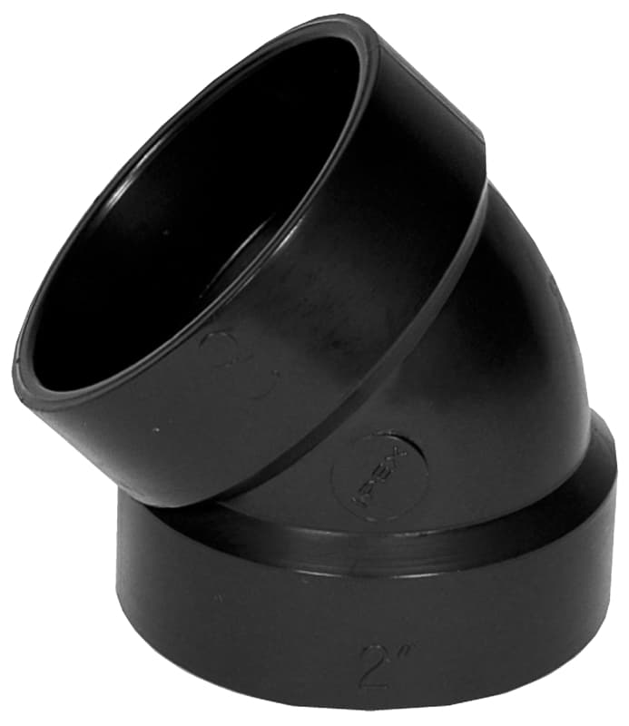 IPEX 027243 Pipe Elbow, 3 in, Hub, 45 deg Angle, ABS, SCH 40 Schedule – image 1