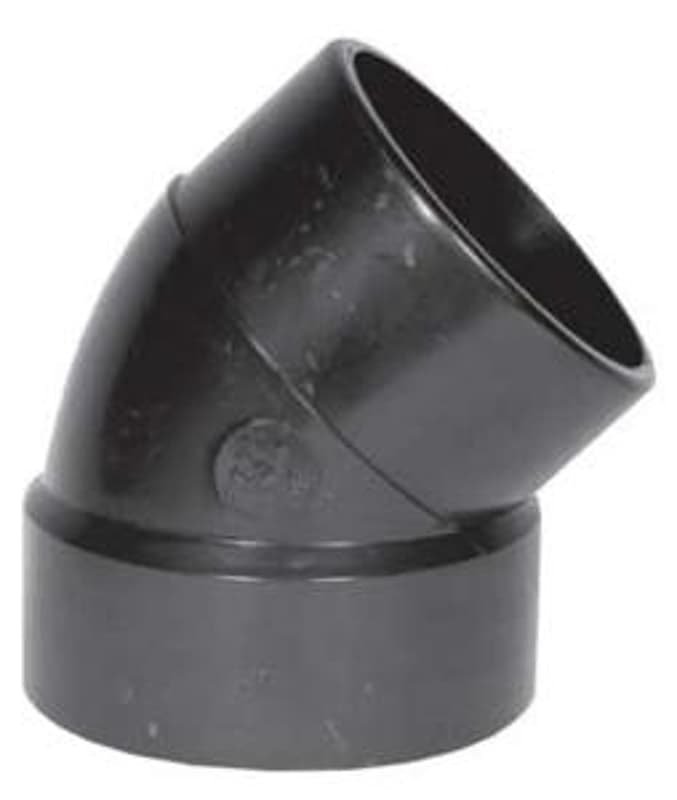IPEX 027223 Pipe Elbow, 3 in, Hub x Spigot, 45 deg Angle, ABS, SCH 40 Schedule – image 1