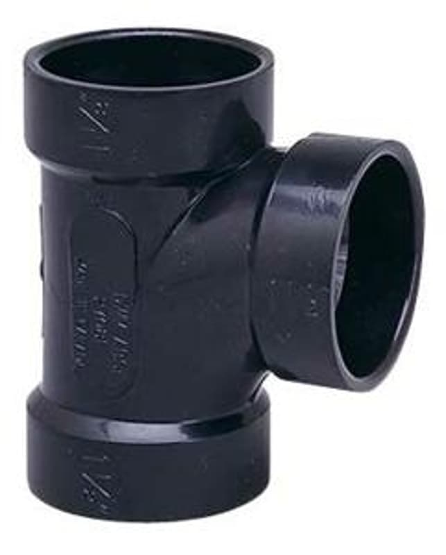 IPEX 027060 Sanitary Pipe Tee, 3 x 3 x 2 in, Hub, ABS, SCH 40 Schedule – image 1