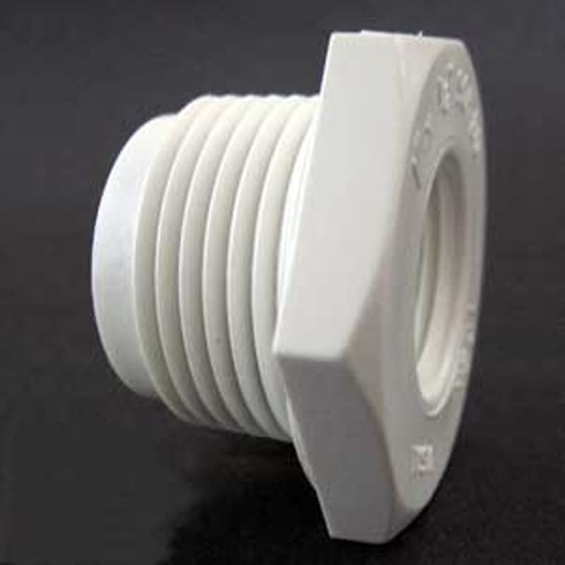 IPEX 435713 Reducing Bushing, 2 x 1-1/2 in, MPT x FPT, White, SCH 40 Schedule, 150 psi Pressure – image 1