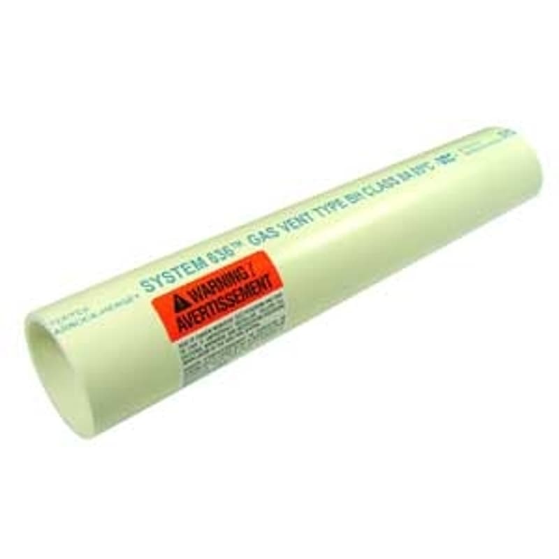 IPEX System 636 194001 Flue Gas Vent Pipe, 3 in OD, 10 ft L, PVC – image 1