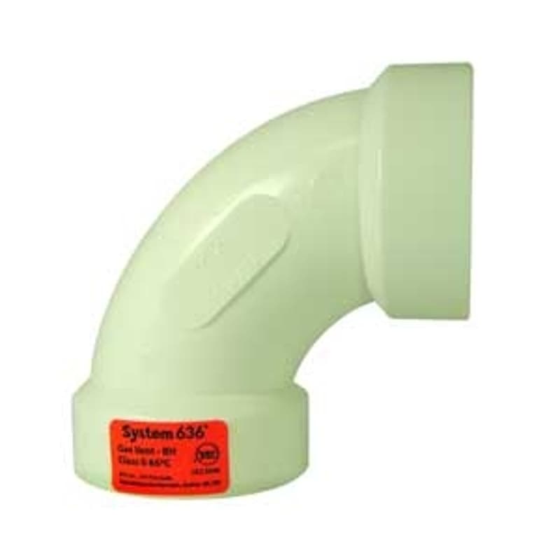 IPEX System 636 Series 296123 Pipe Elbow, 3 in, Hub, 90 deg Angle, PVC, SCH 40 Schedule – image 1