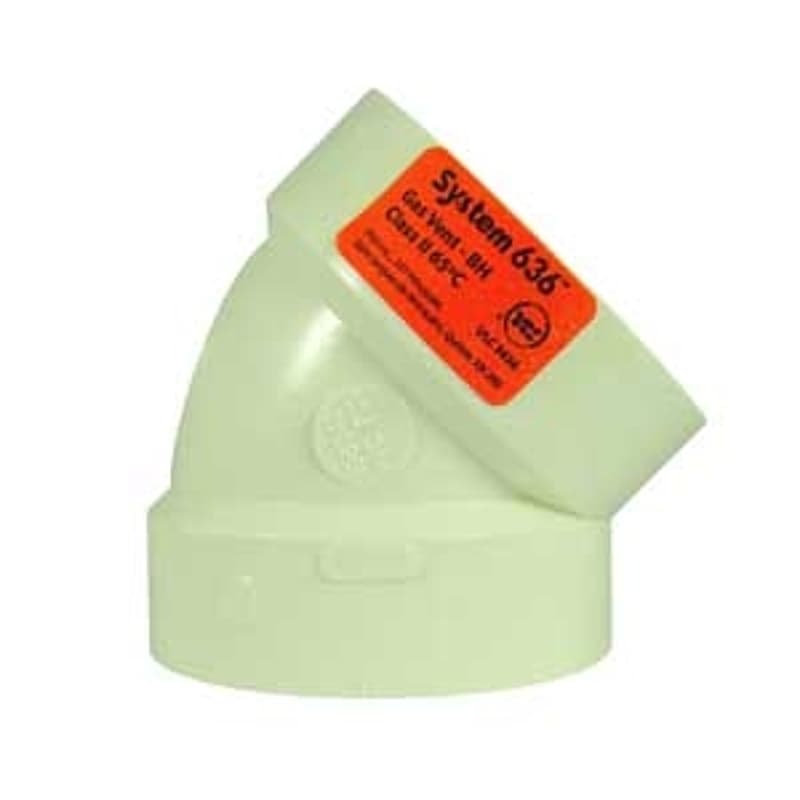 IPEX System 636 Series 296242 Pipe Elbow, 2 in, Hub, 45 deg Angle, PVC, SCH 40 Schedule – image 1