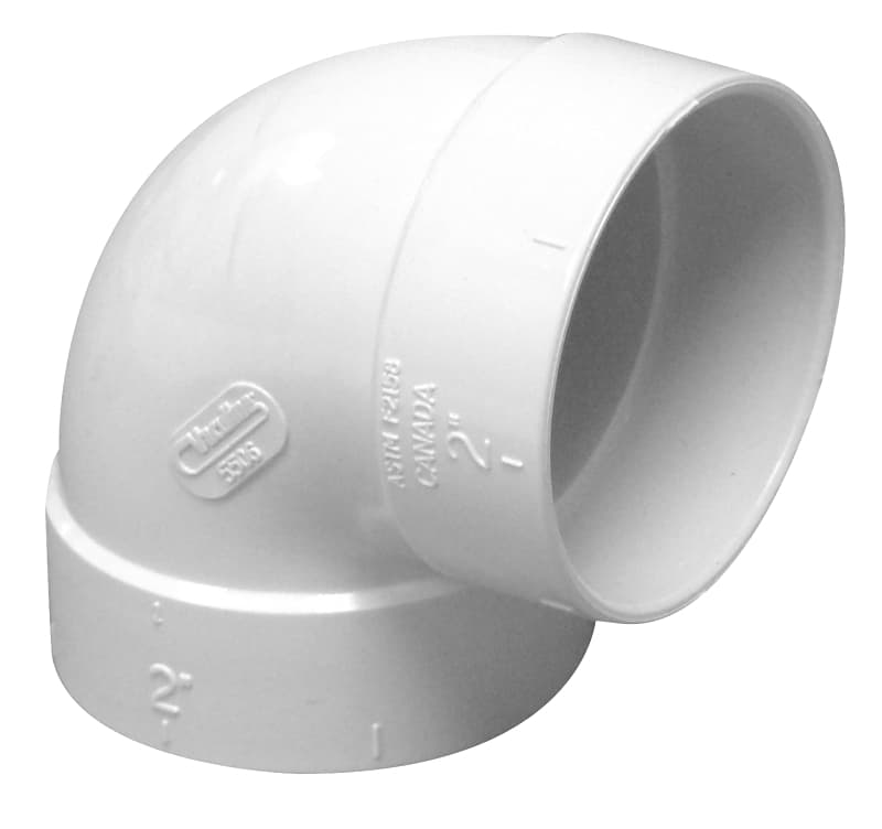 IPEX 201002 Pipe Elbow, 2 in, Socket, 90 deg Angle, PVC, White – image 1