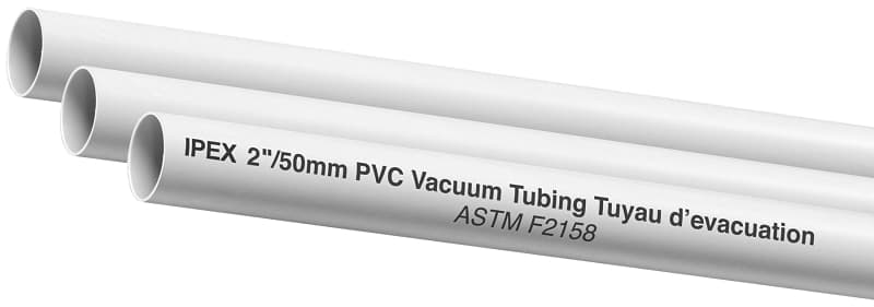 IPEX 1522 Tubing, For Use With Central Vacuum System, 8 ft L, PVC – image 1