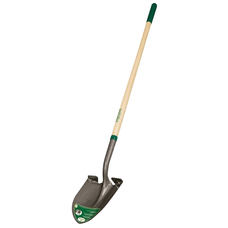 Landscapers Select 34602 Shovel, 16 ga Gauge, Wood Handle, Cushion Grip Handle, 48 in L Handle – image 1