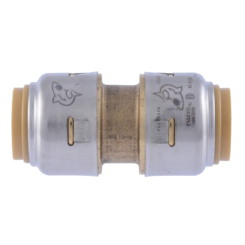 SharkBite UR008A Coupling, 1/2 in, Brass, 250 psi Pressure – image 1