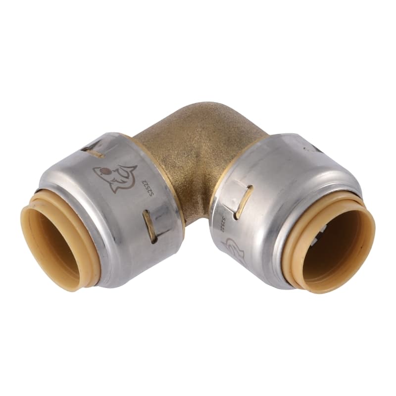 SharkBite UR248A Elbow, 1/2 in, 90 deg Angle, Brass, 250 psi Pressure – image 1
