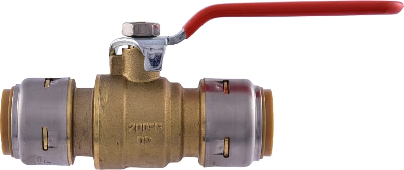 SharkBite UR22185 Ball Valve, 3/4 in Connection, Push-Fit, 250 psi Pressure, Brass Body – image 1